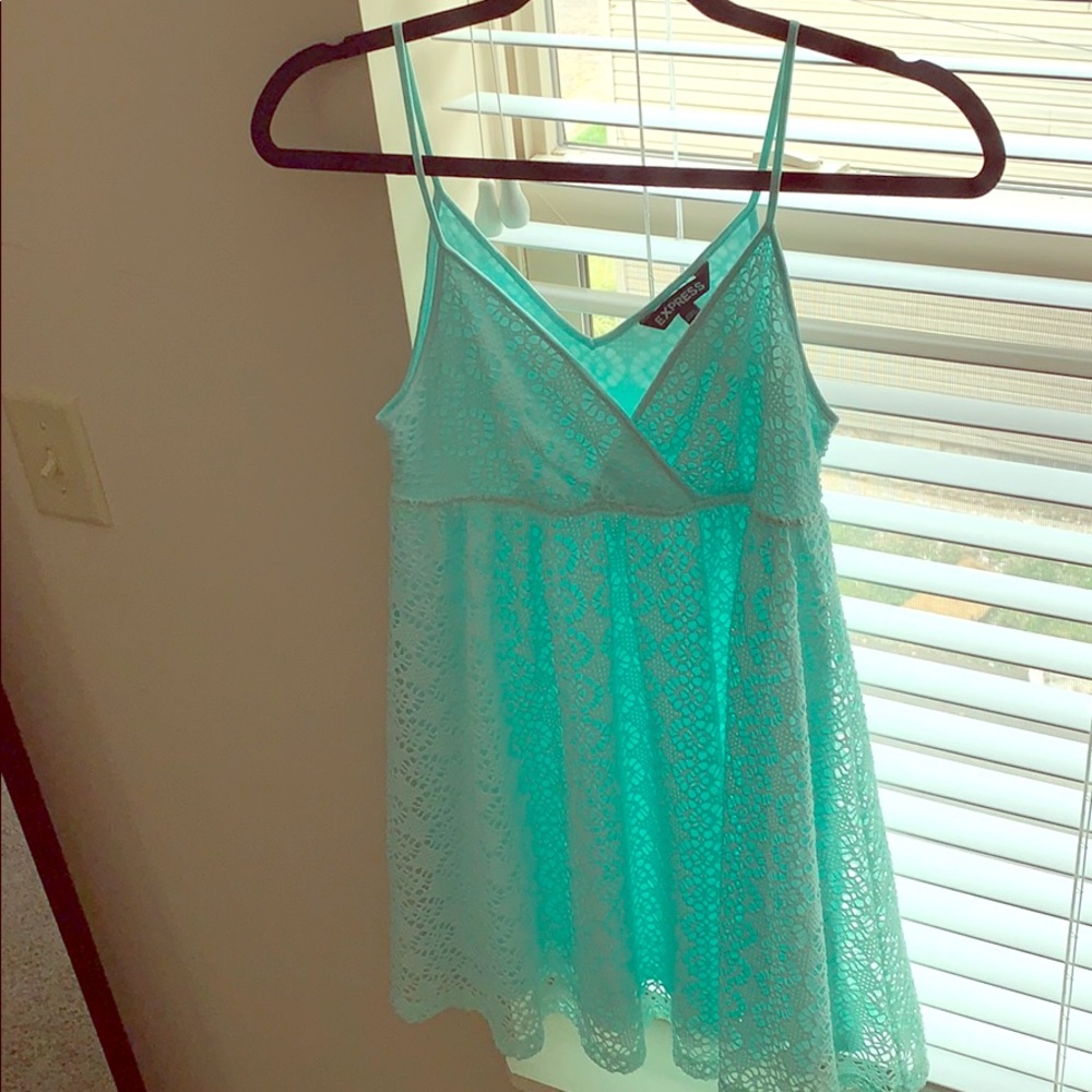 Express dress aqua size XS.